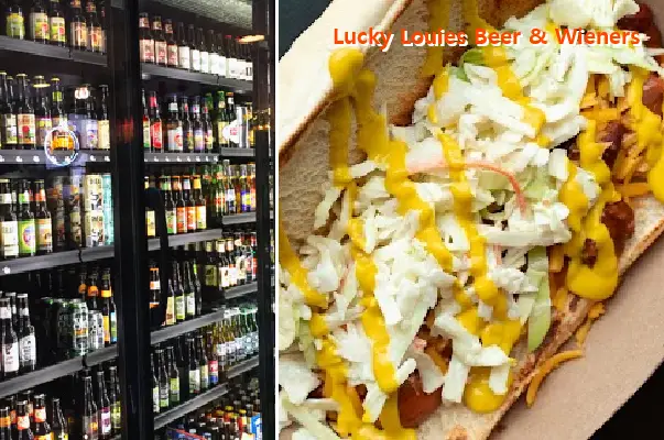 lucky louies beer  wieners